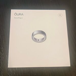 OURA Ring GEN 4 - Brand New in Box! SILVER Smart Ring Size 6